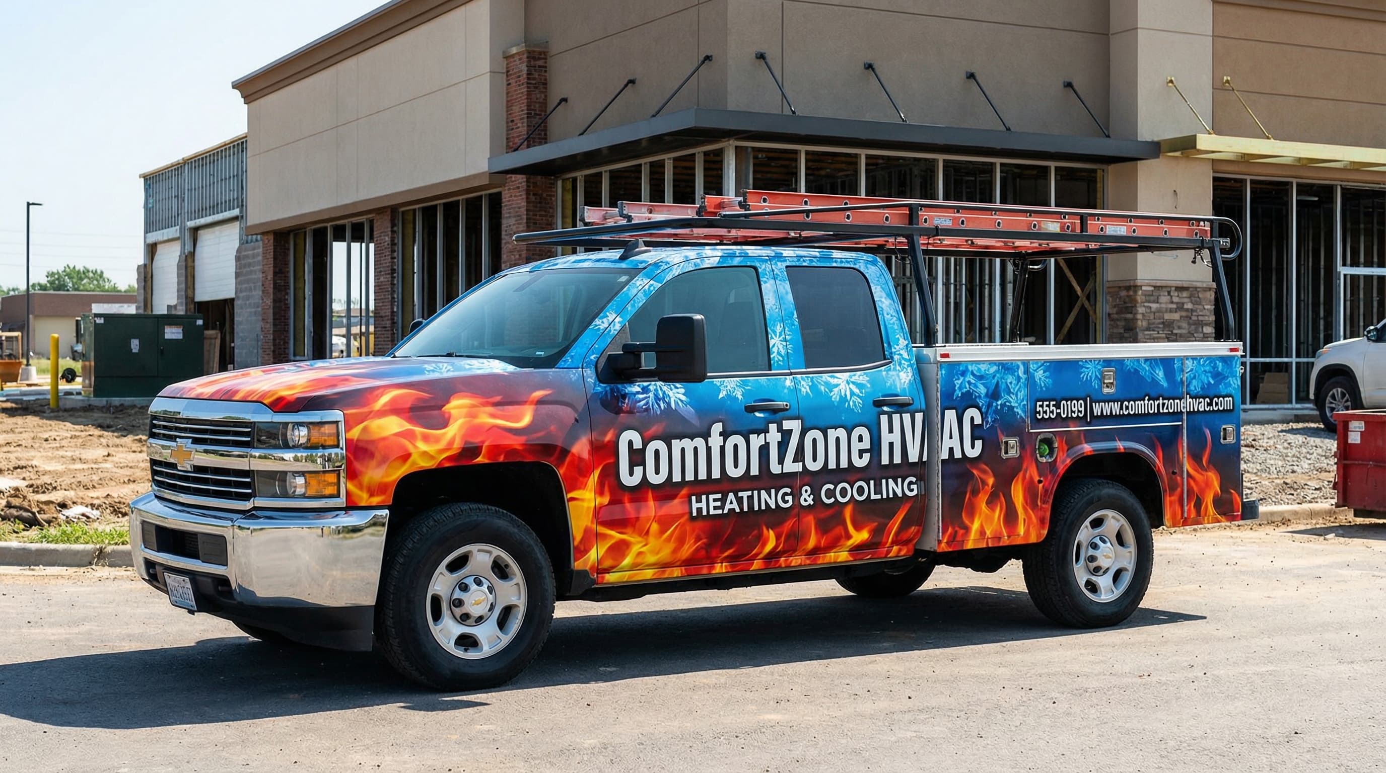 HVAC vehicle wrap